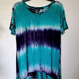 WOMEN'S SHORT SLEEVE TOP SIZE SMALL STRETCH B.L.E.U.